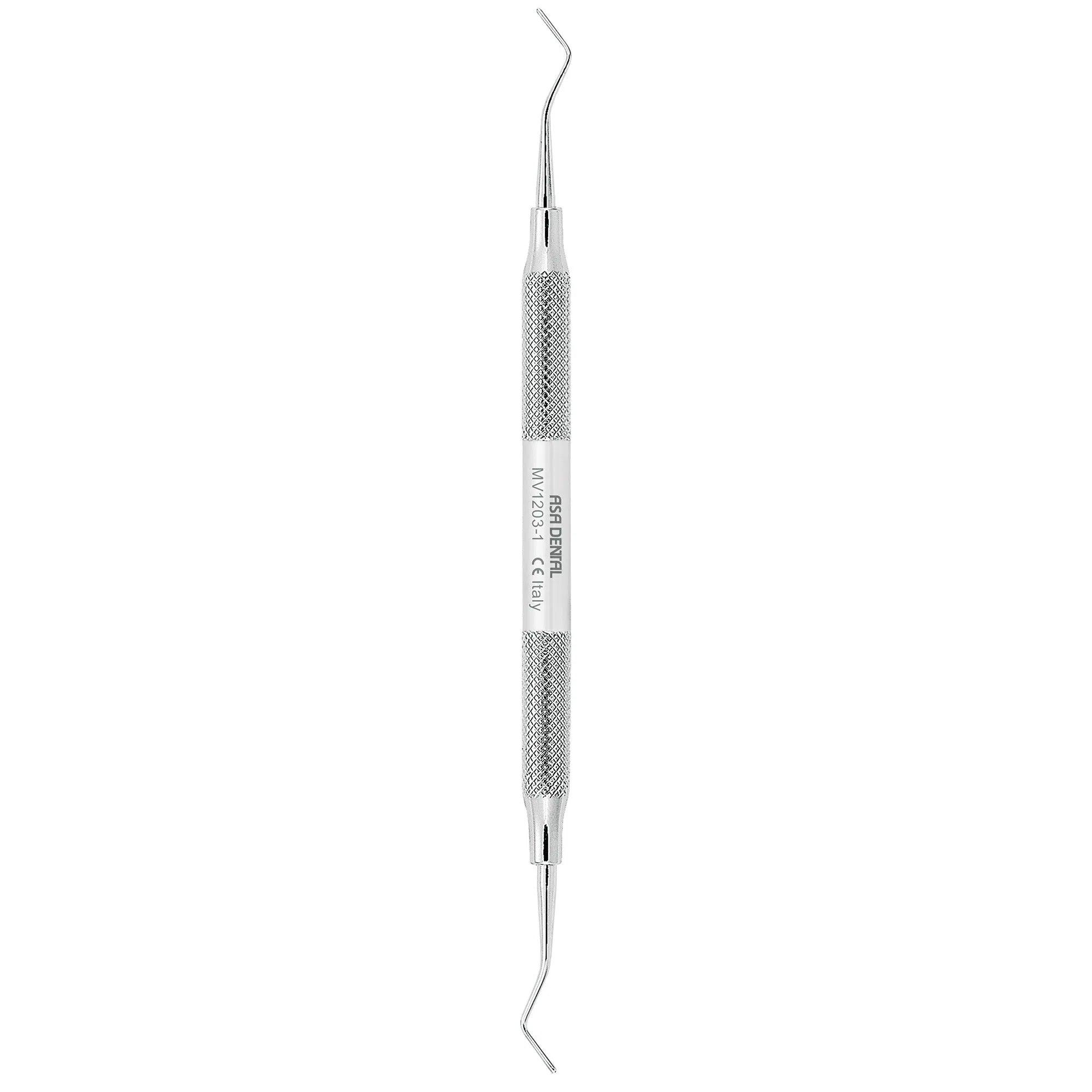 Fouloir à amalgame Asa Dental MV #1 lisse (1 mm - 1,2 mm)