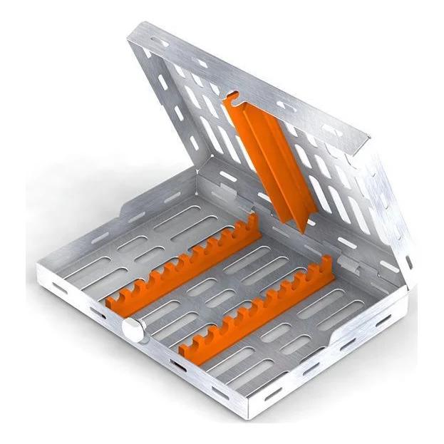 Cassette Inox 18x14 10 instuments Orange