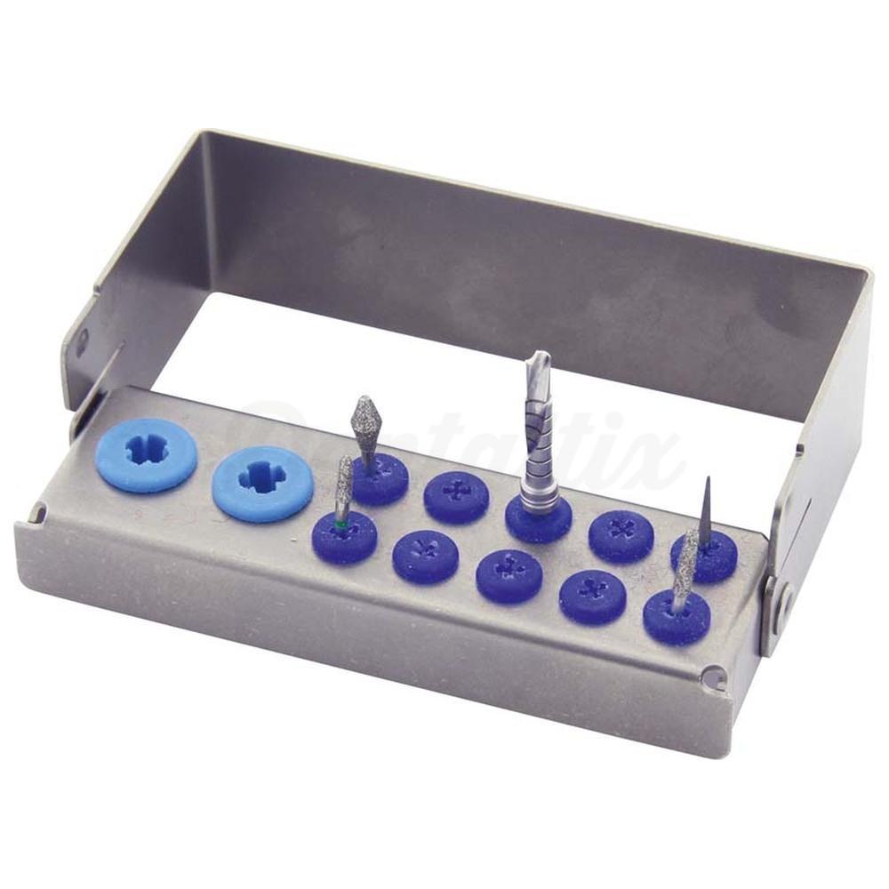 Porte-Fraises Plug'in Mixte Bleu (10 Fraises + 2 Inserts)