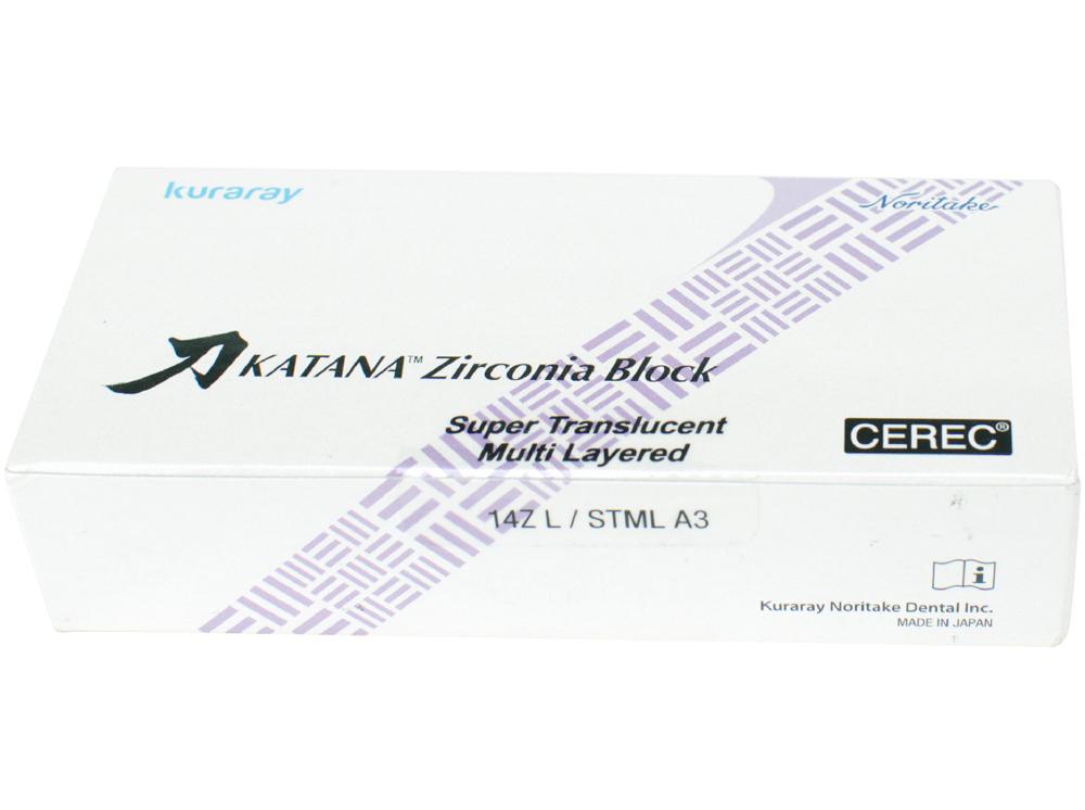 Katana bloc de zircone STML 14Z L A3 3pcs