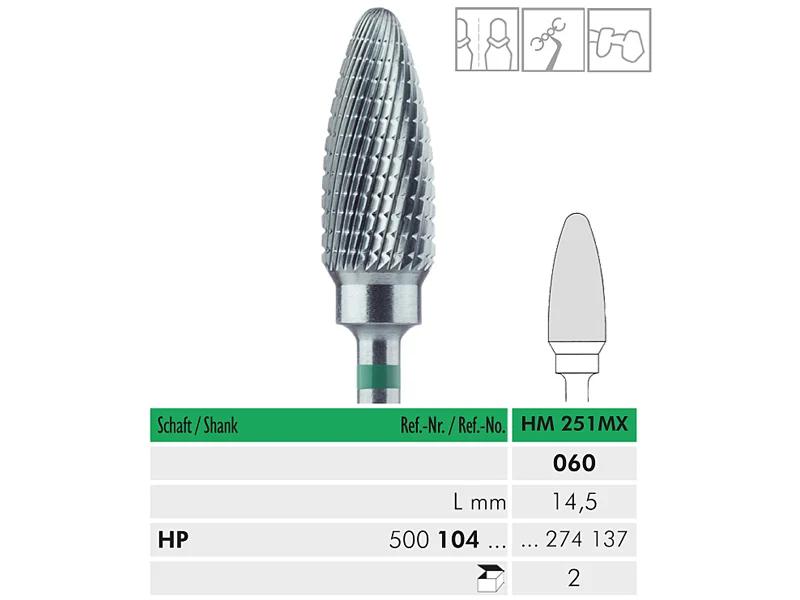 HM 251 MX HP 060 fraise en carbure de tungstène
