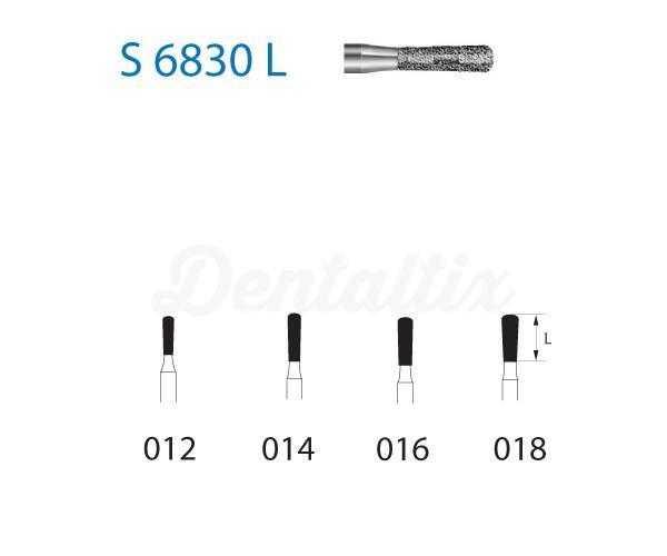 Fraise S6830L.314. Fraise Diamantée Cylindrique Plate FG (5 unités)