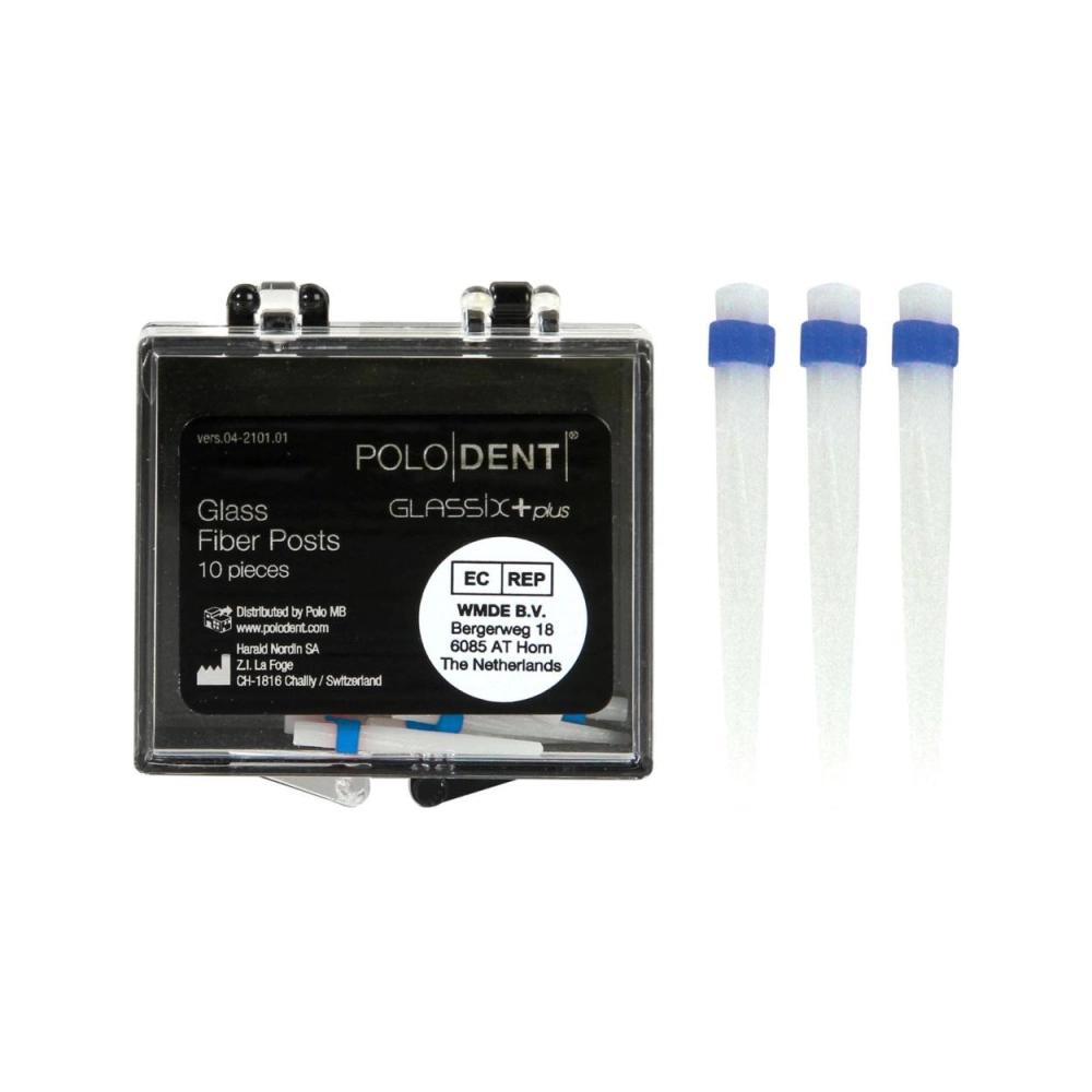 PoloDent Glassix +Plus Fiber Posts no.4 2,0-1,0 mm 10 pcs