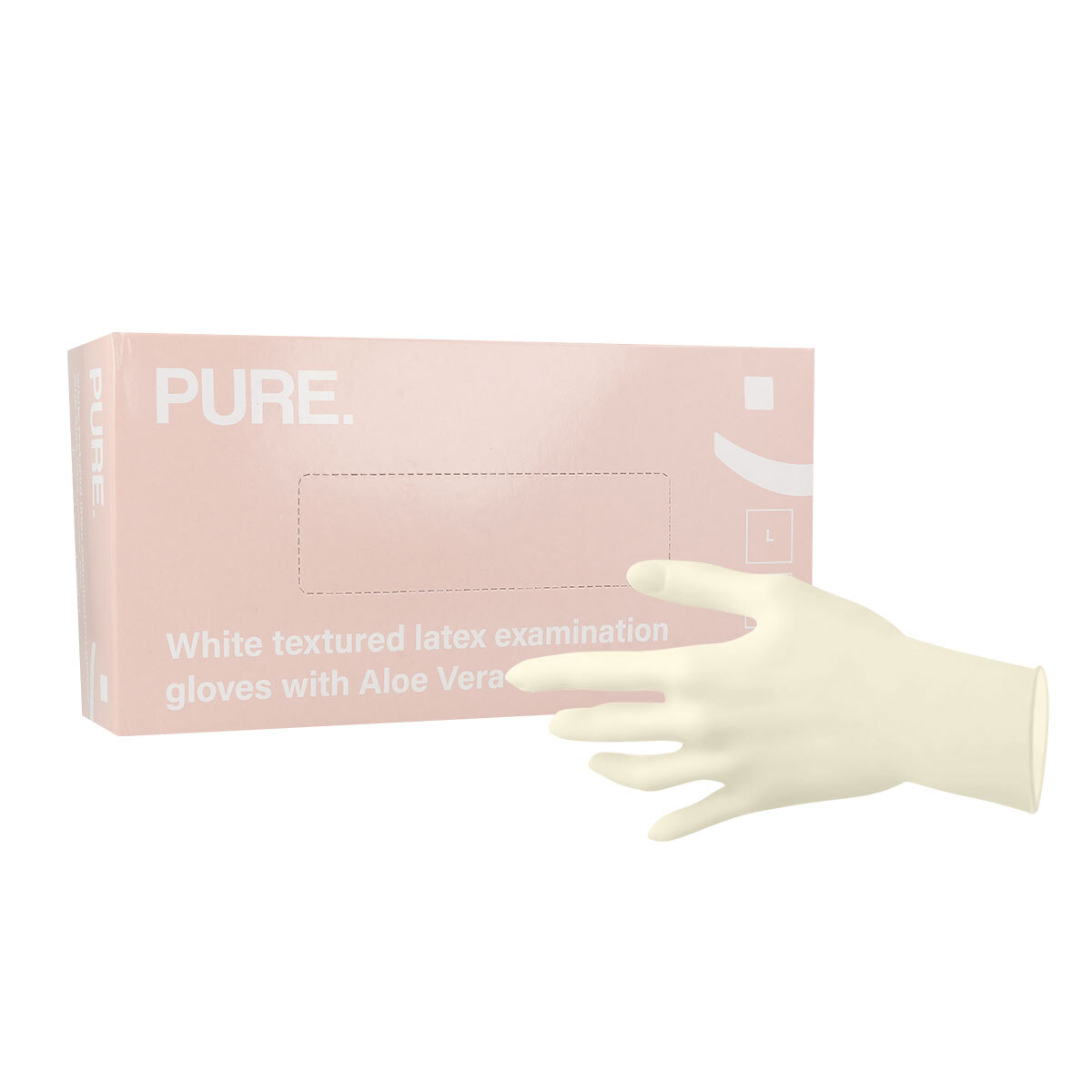 PURE AloeCare gants d'examen non poudrés latex blanc