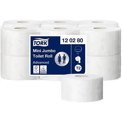 Toiletpapier Mini-Jumbo Roll 2 Ply 12 stuks 12stk