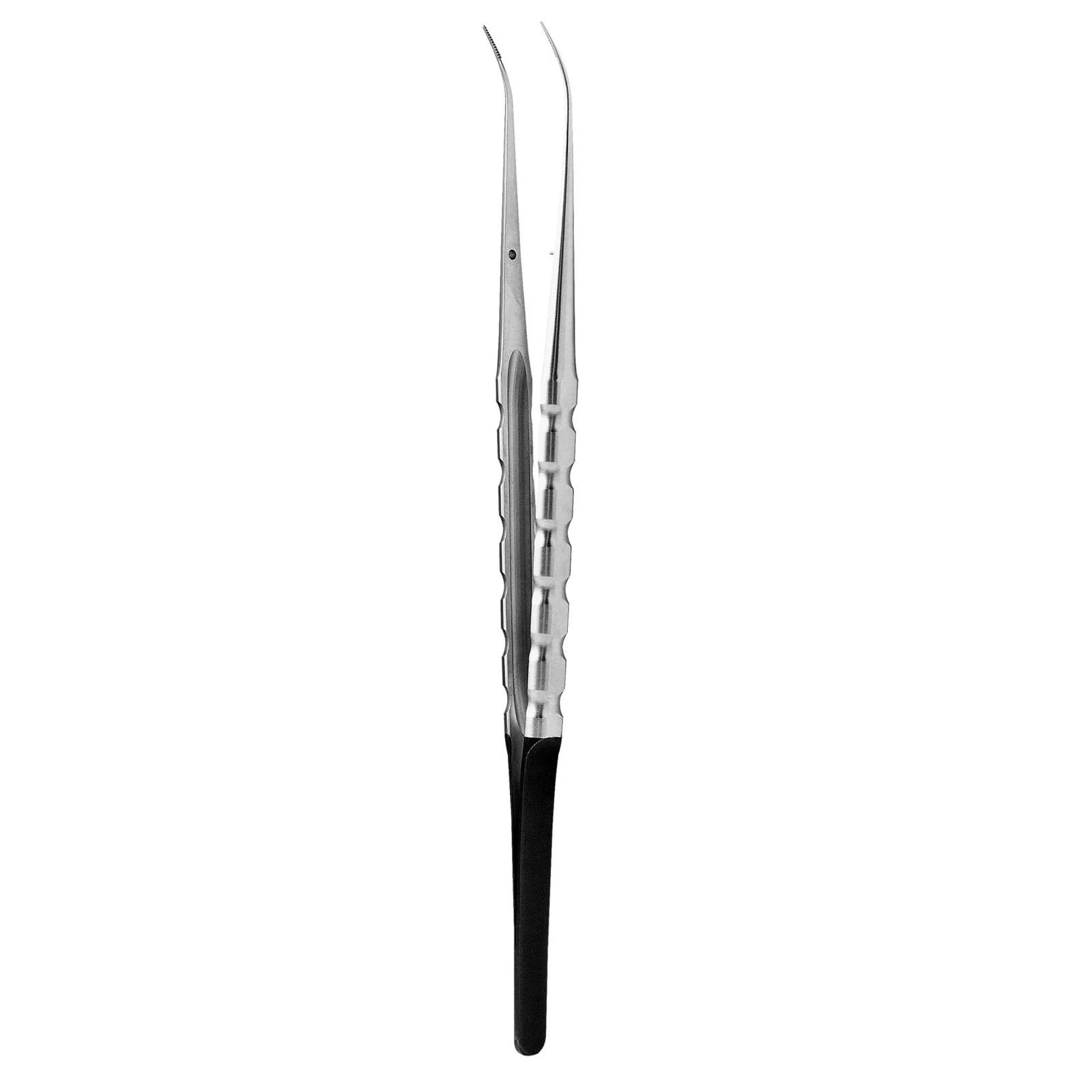Tissue Plier Microsurgical Curved 18Cm