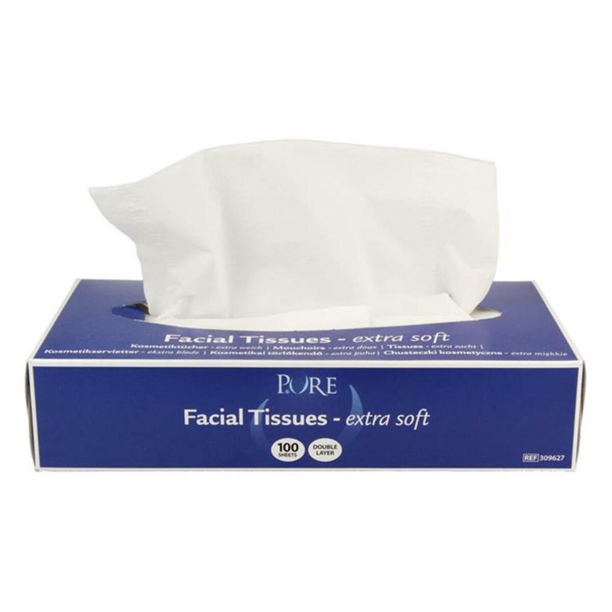 PURE Facial tissues 20x21cm - 40x100pces