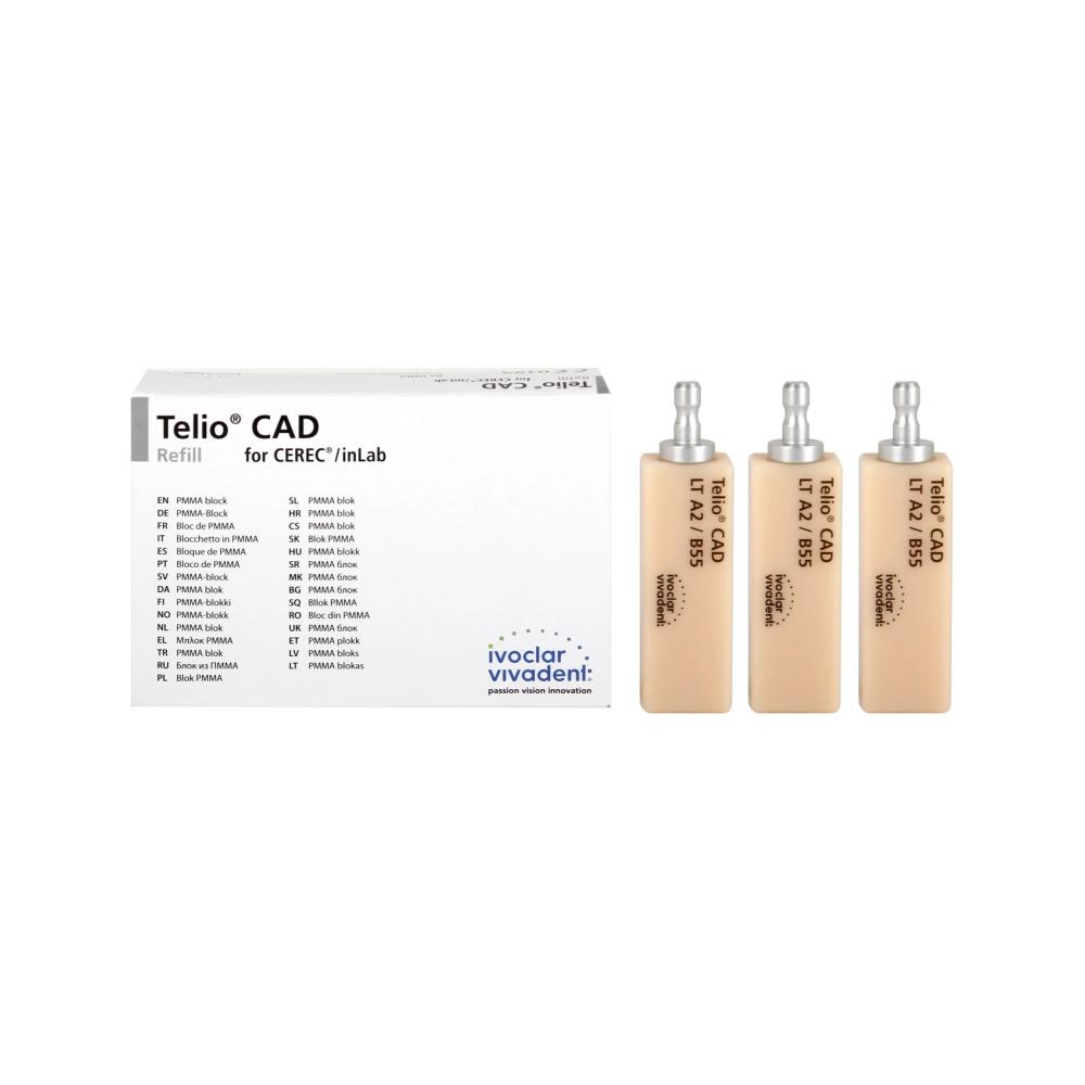 Ivoclar Telio CAD CEREC LT A2 B55 3 pcs