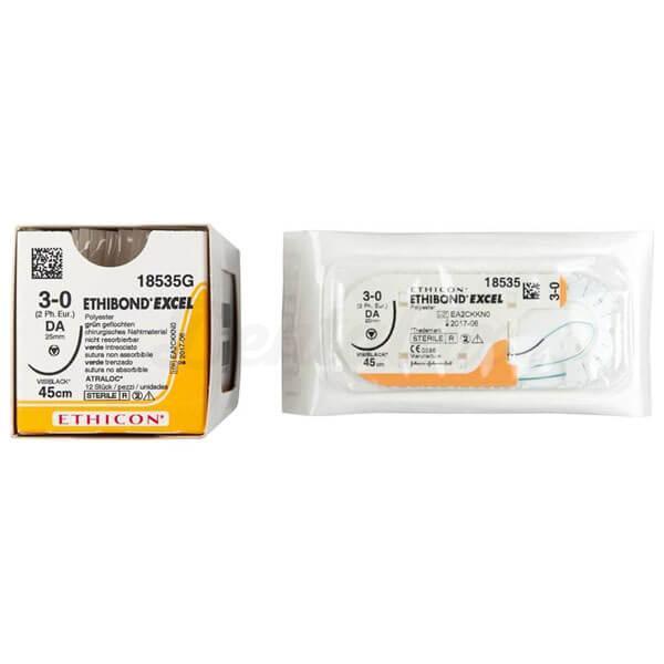 ETHIBOND EXCEL® polyester hechtdraad 4-0 snijdend 19mm - ST-4