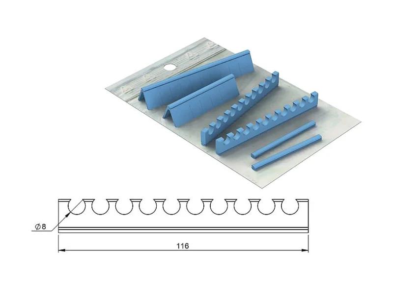 Réassorts silicones pour Ergo Clip 15 / Ergo cassette 15 - 10 instruments + patin plat