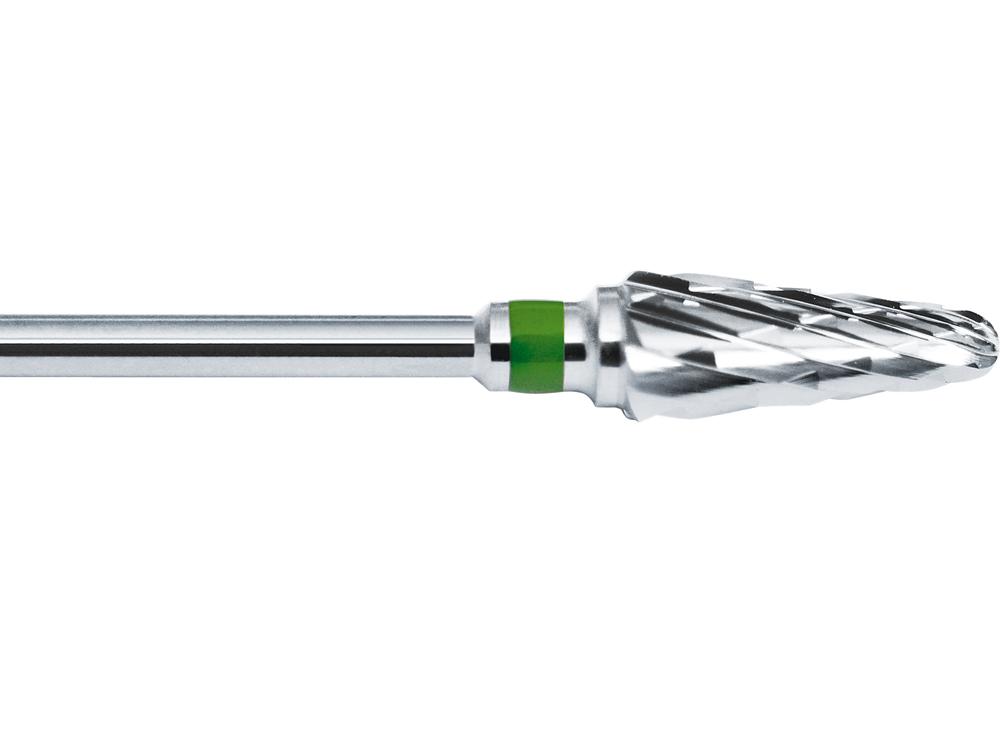 Superhardmetalen frees, kruisvertand, grof, vorm: conisch, kop rond