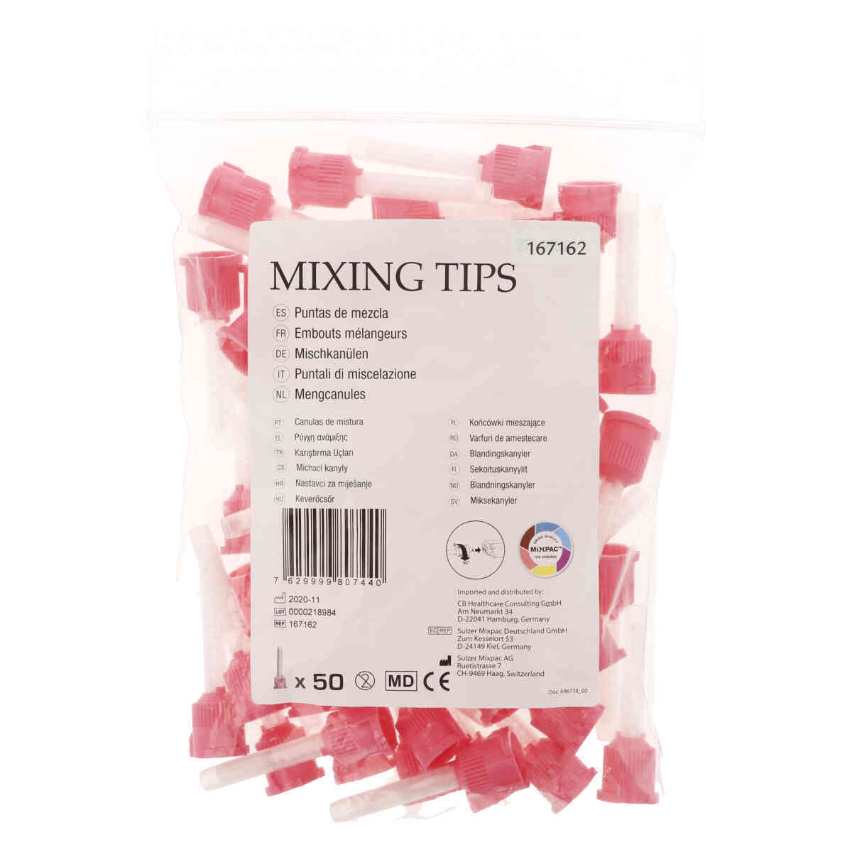 PURE Selection T-Mixer Embouts de mélange 1:1 ø5,4mm rose