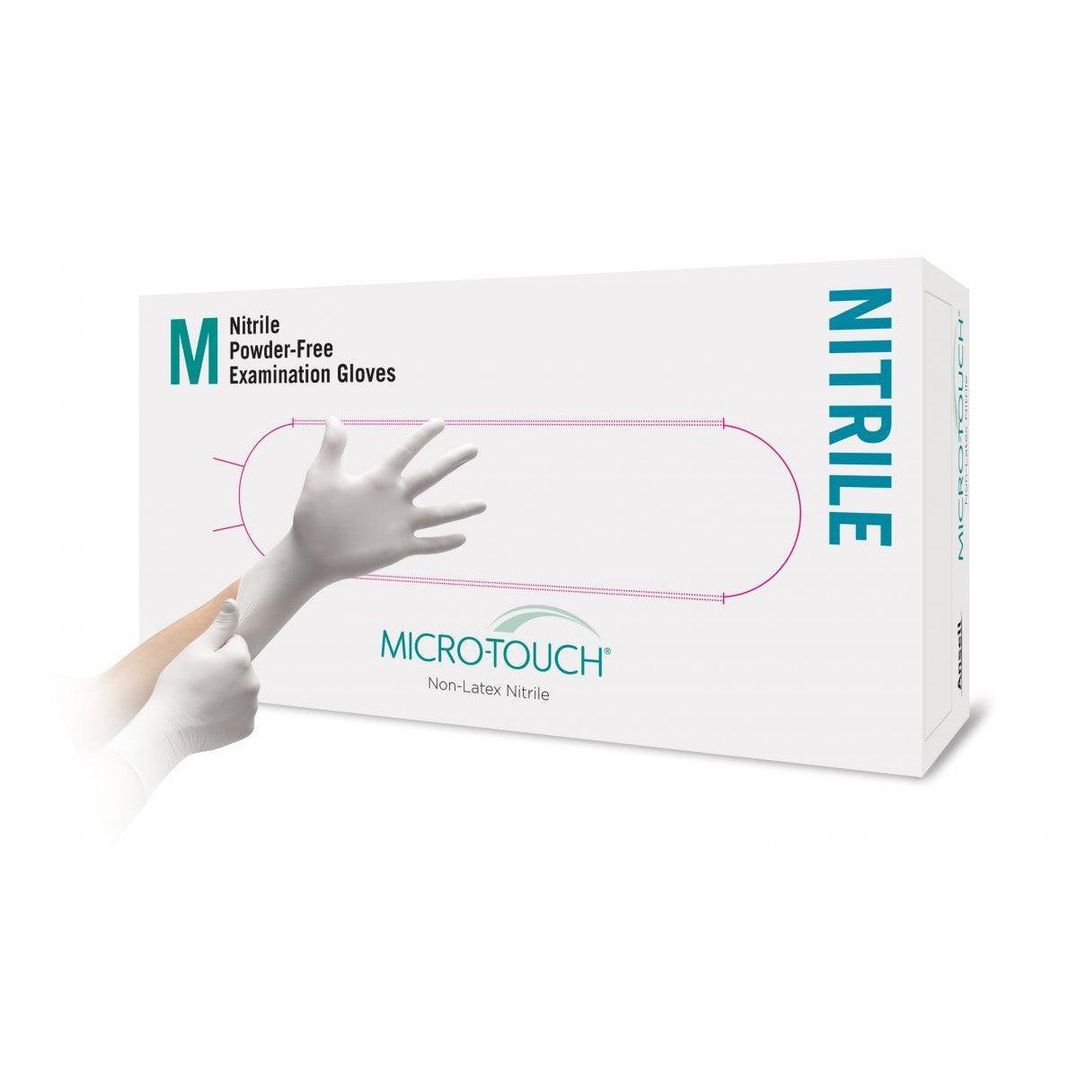 Gants nitrile Micro-Touch non poudrés blancs (150 pcs)