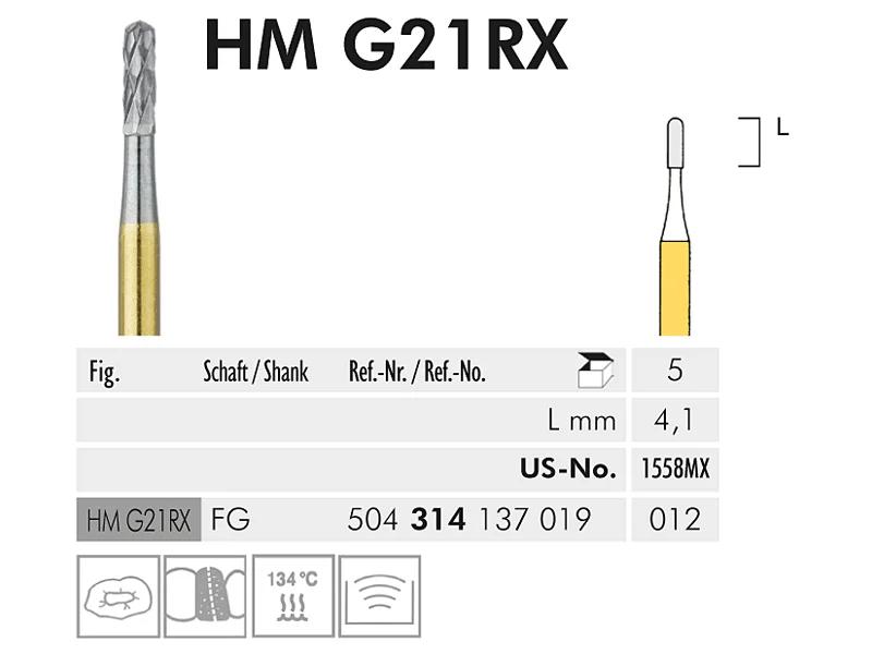 HM G 21 RX FG 012 fraise en carbure de tungstène