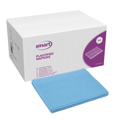 SERVIETTES PLASTIFIEES BLEU