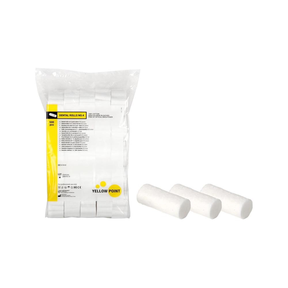 Yellow P. roul. de coton no.4 500 pcs