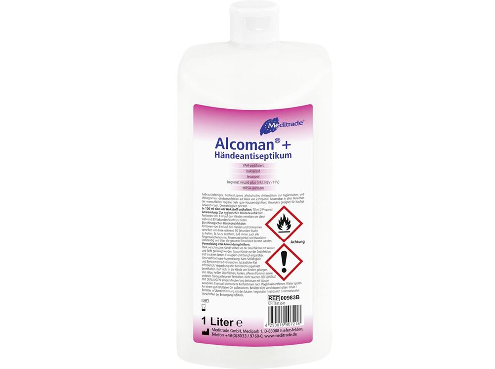 Alcoman+ handdesinfectiemiddel 1 liter
