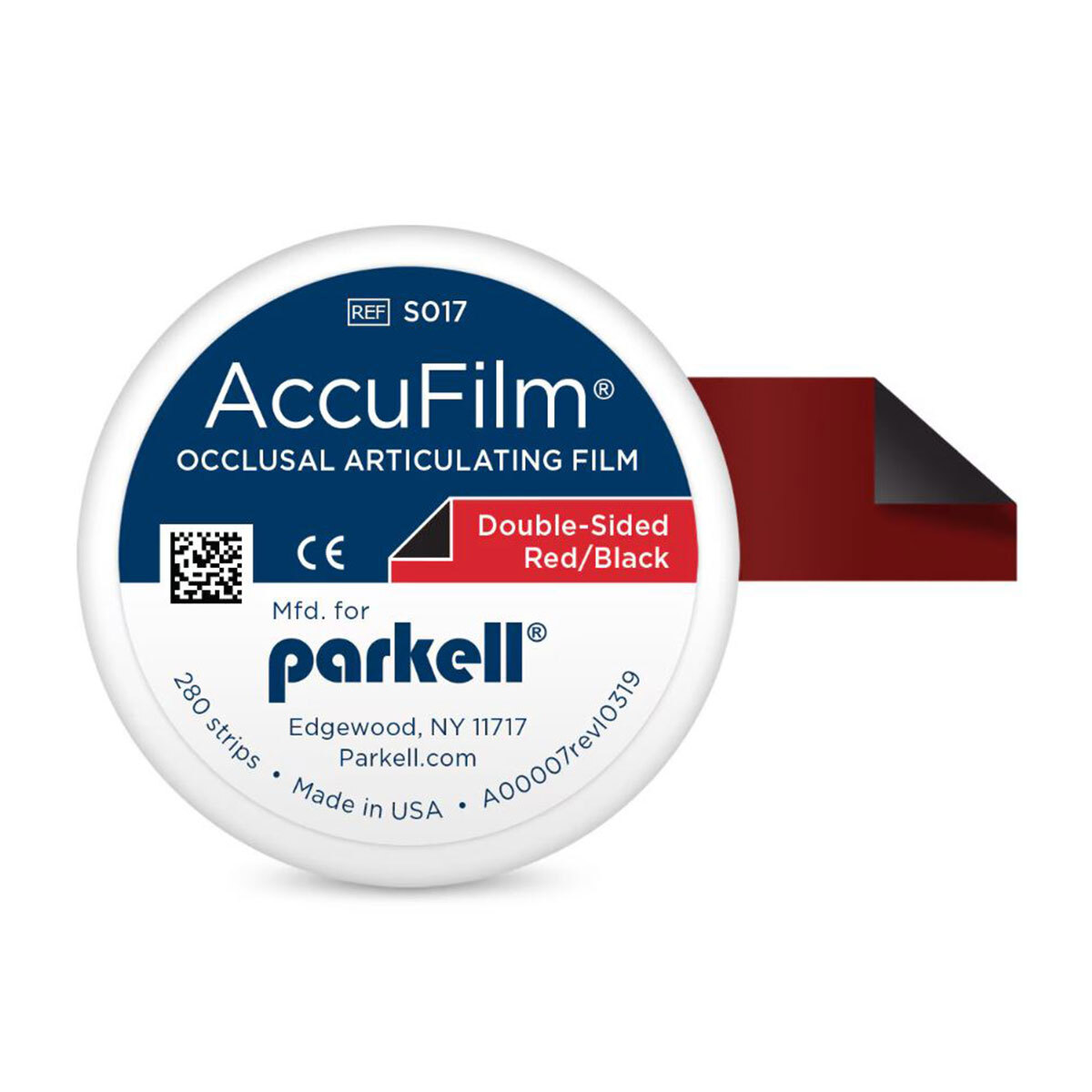 AccuFilm® II Feuille d'occlusion rouleau double face rouge/noir -280pces