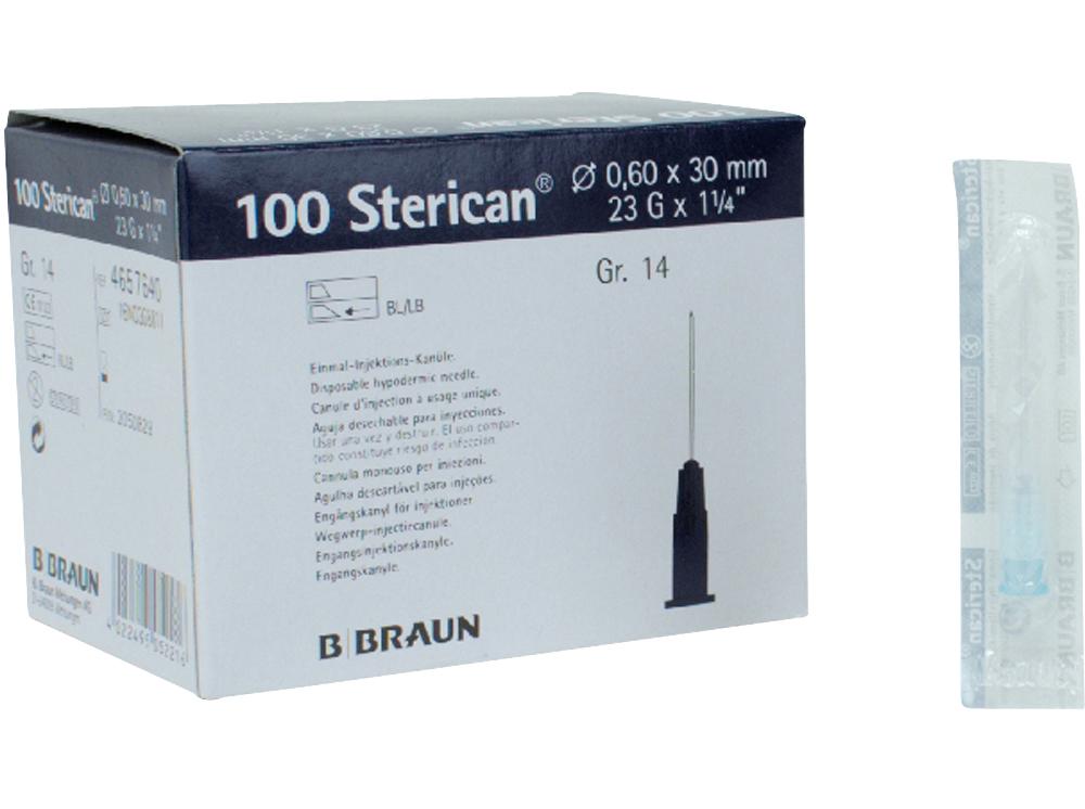 Sterican à usage unique 0,60x30 Gr.14 100p.