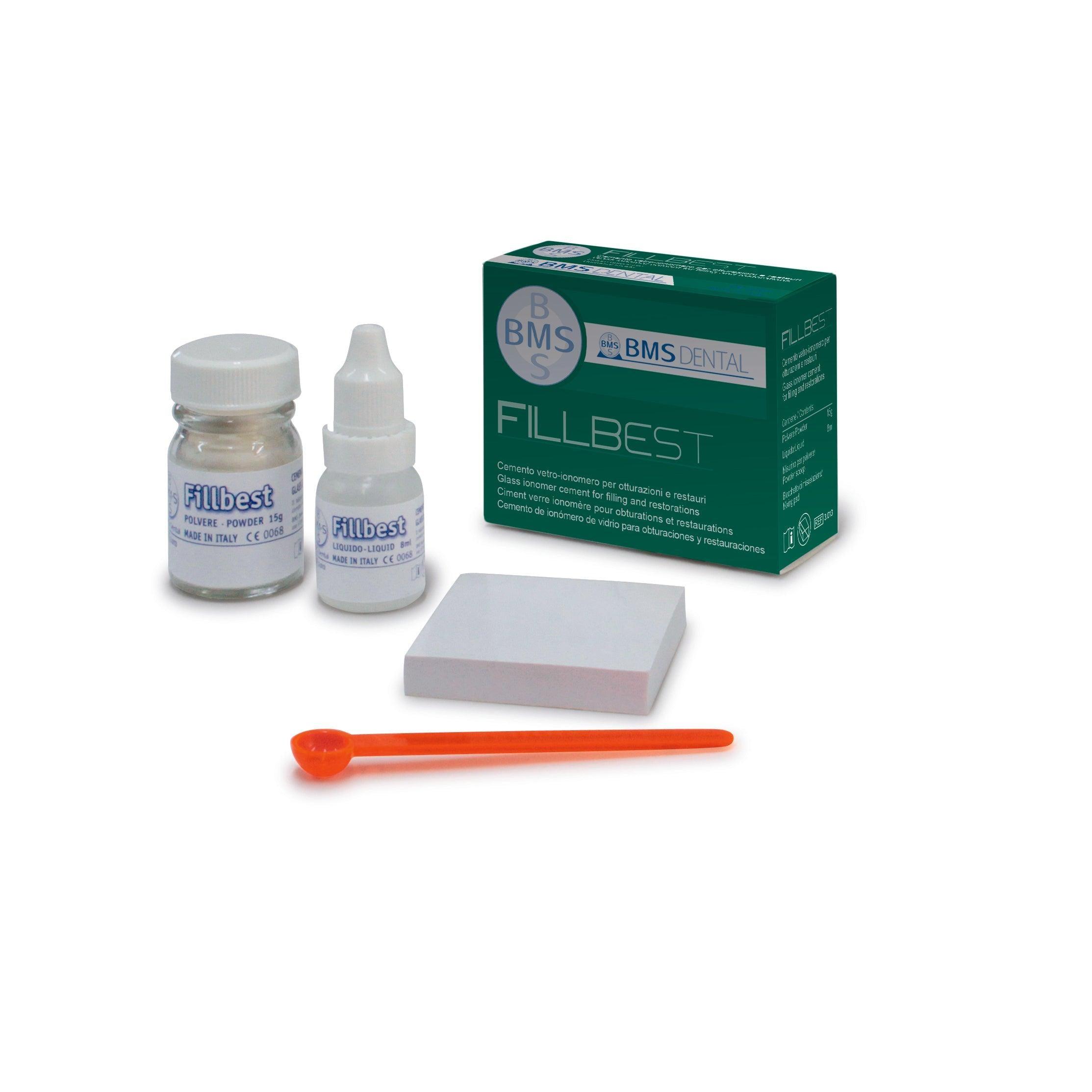 BMS FILLBEST ciment verre ionomère (15 g poudre + 8 ml liquide)