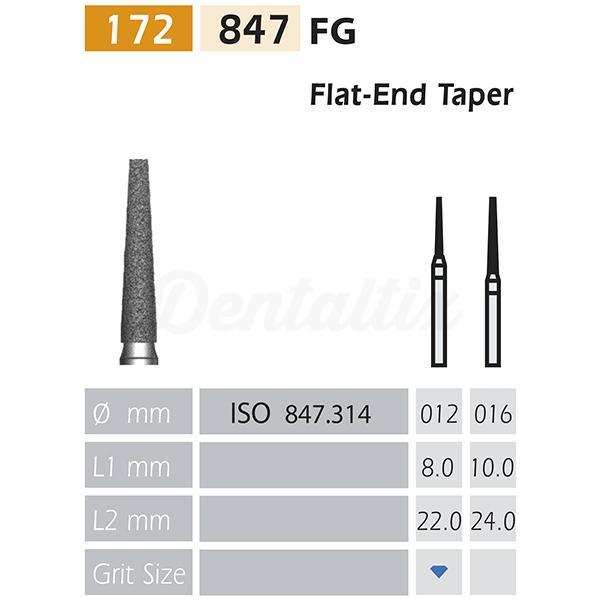 Fraise diamantée 847 FG conique plate (5 pcs)