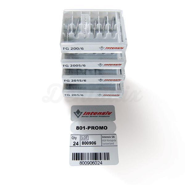 Kit de fraises diamantées 801 FG boule (24 pièces)