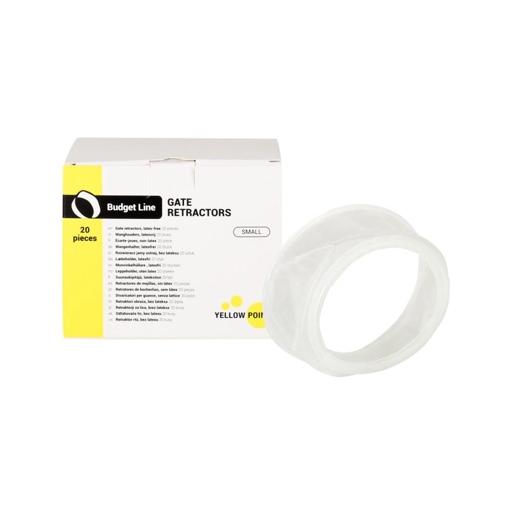 Yellow Point Budget Line Gate Retractor small blanc (non-latex) 20 pcs