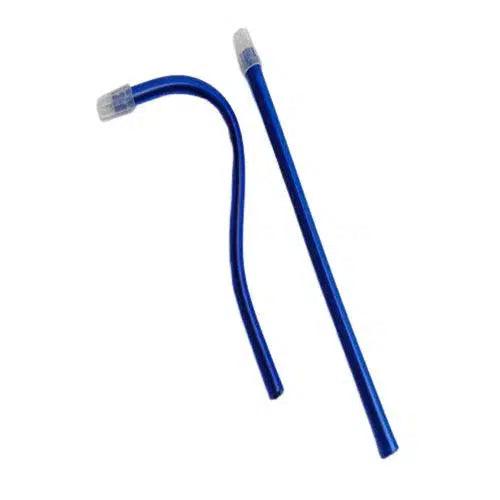Pompes à salive flexibles Dental Market 15 cm bleues (100 pcs)