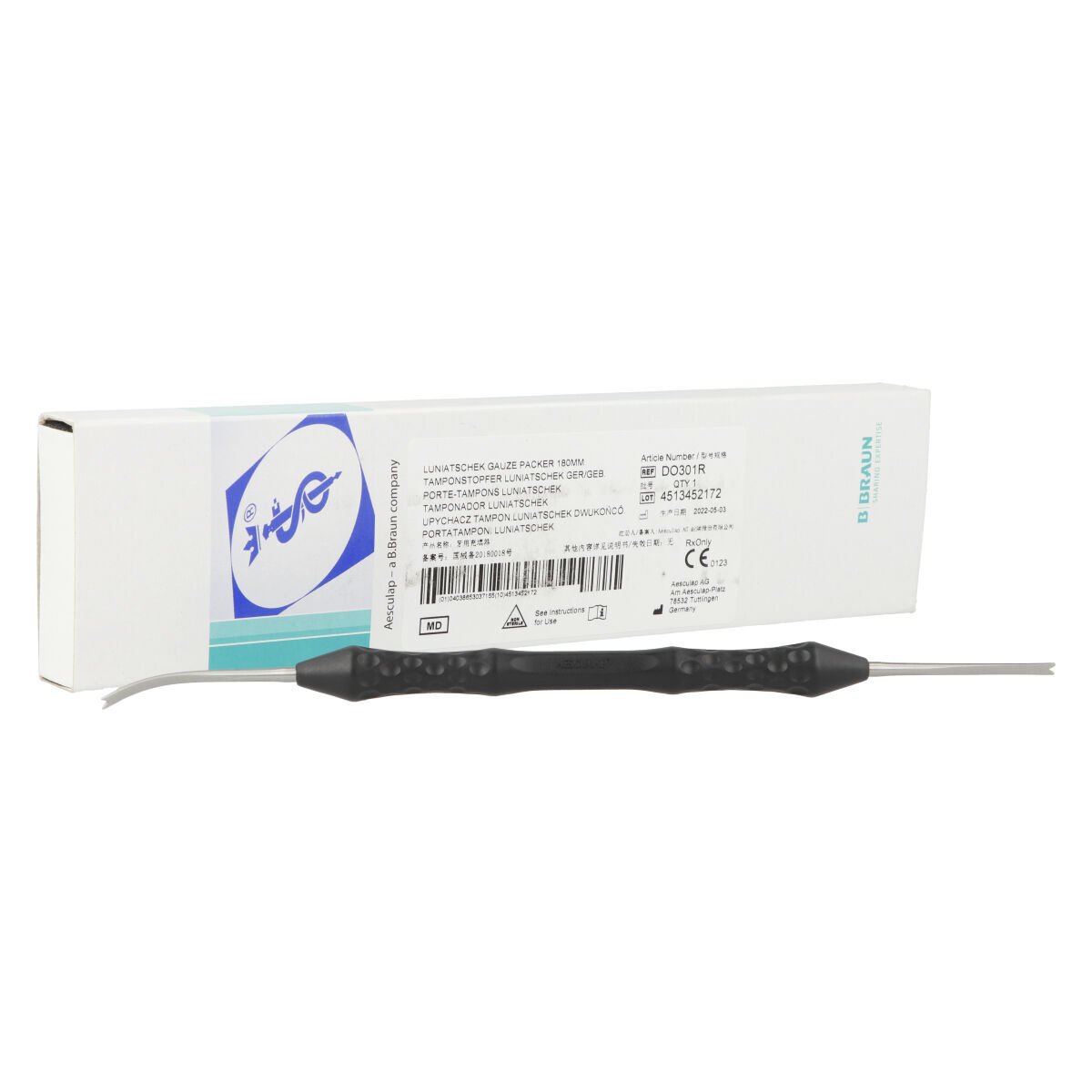 Fouloir pour tampons modifié étroit 180mm STR/CVD