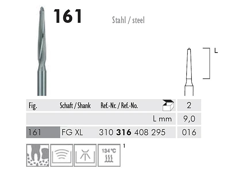 161 FG XL 016 instrument en acier chirurgical