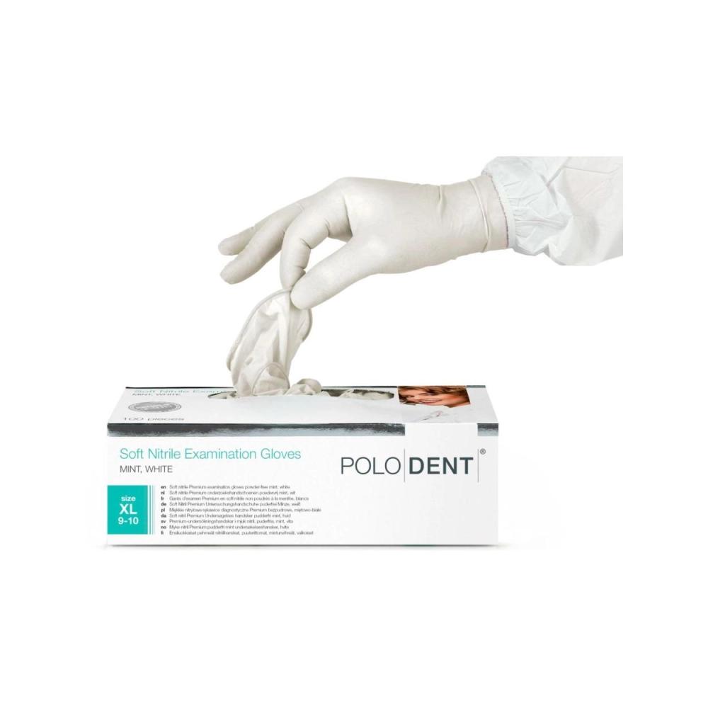 P.D. Soft Nitrile Menthe blanc large 100 pcs