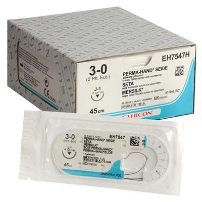 PERMAHAND® suture soie 3-0 coupante 22mm - X-1
