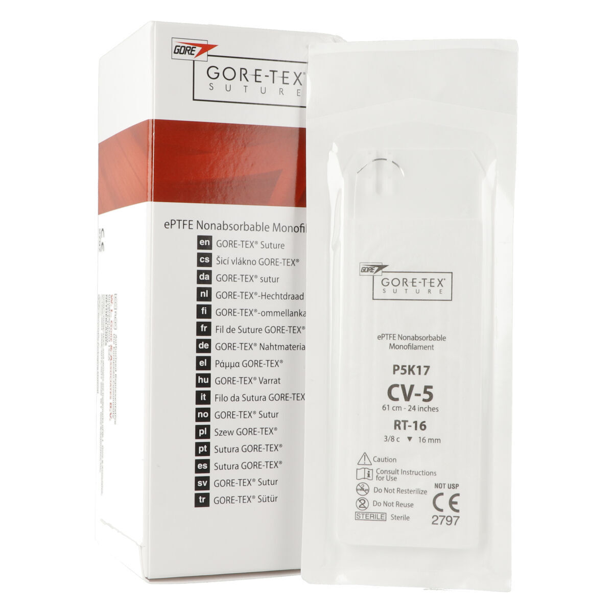GORE-TEX® CV-5 PTFE Sutures 5-0 Ronde 16mm