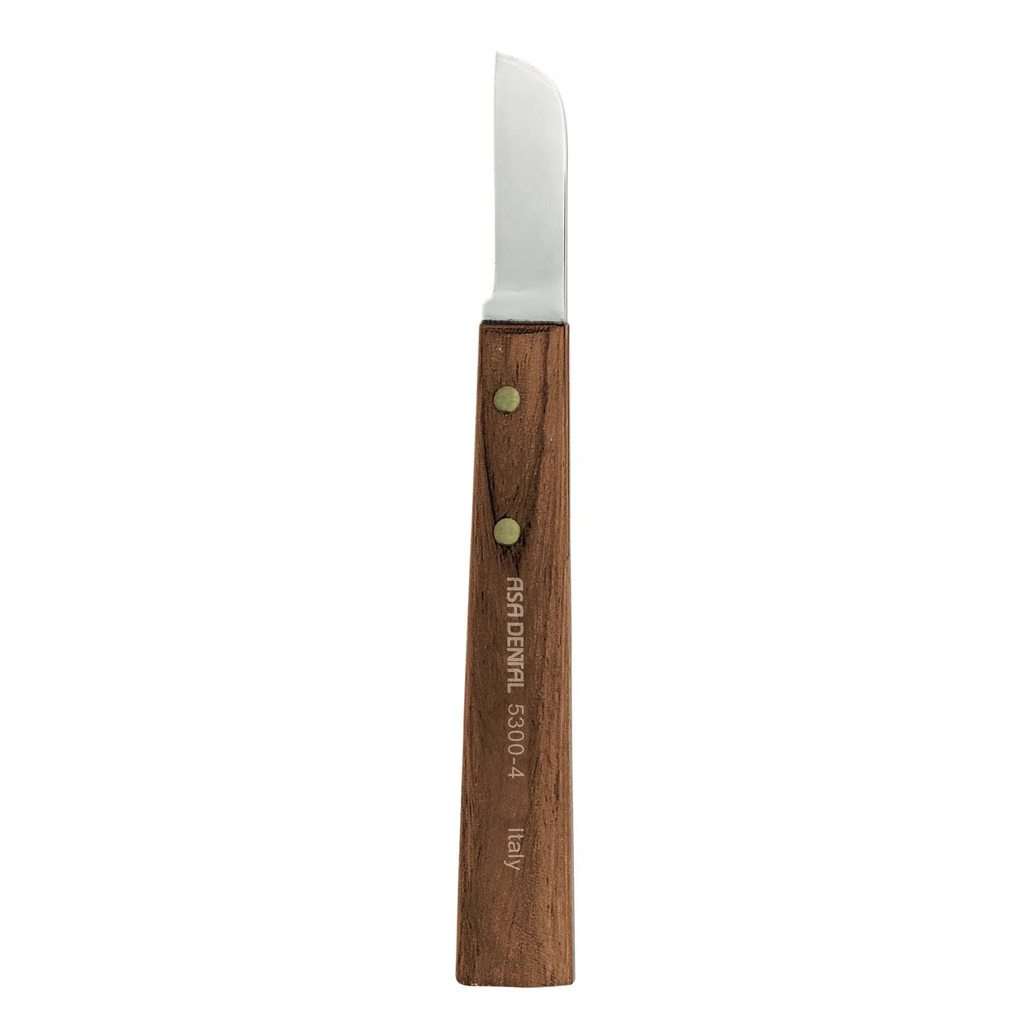 Couteau à plâtre manche en bois Asa Dental #4 (16 cm)
