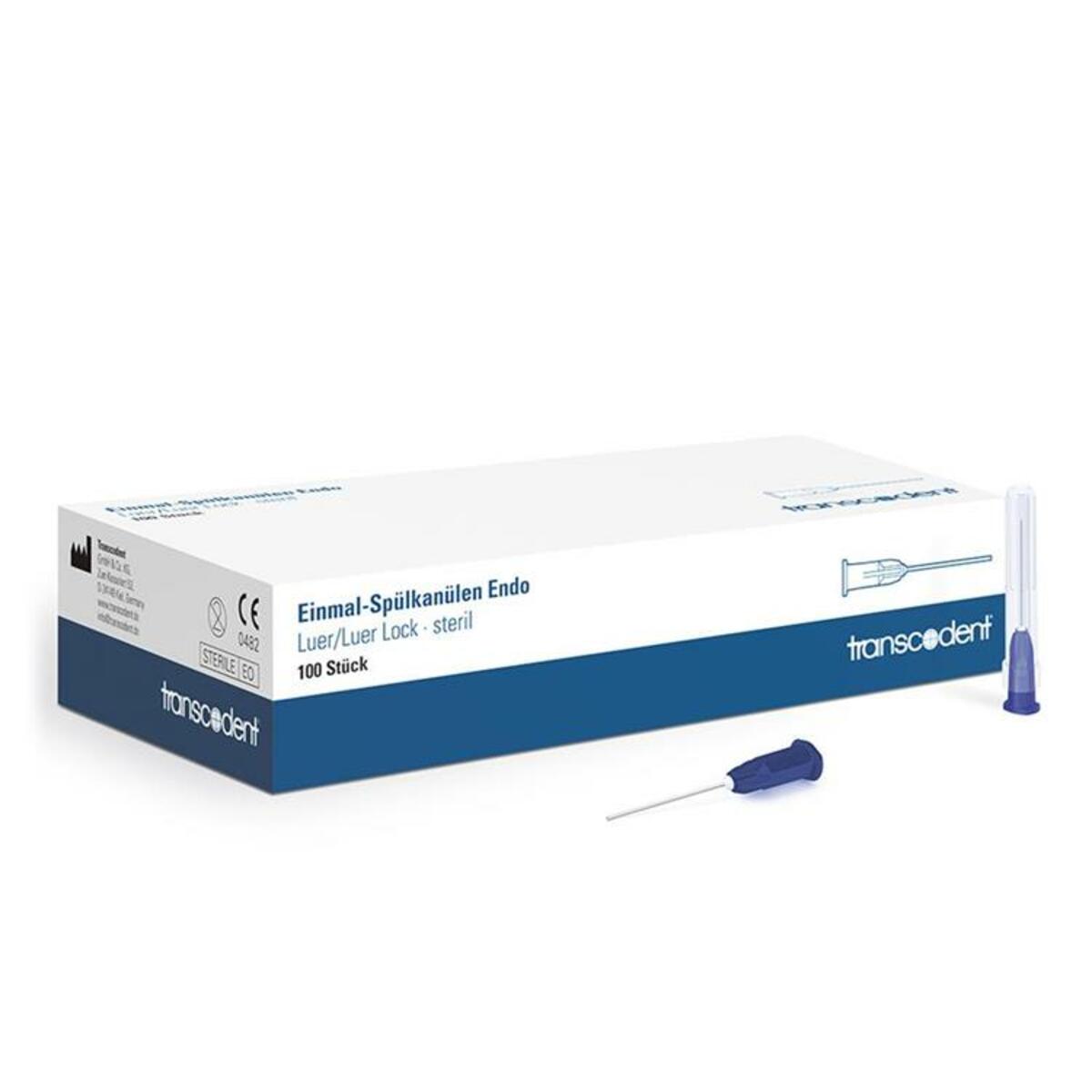 Transcodent Aiguilles pour endo Luer 0,4x23mm bleu G27