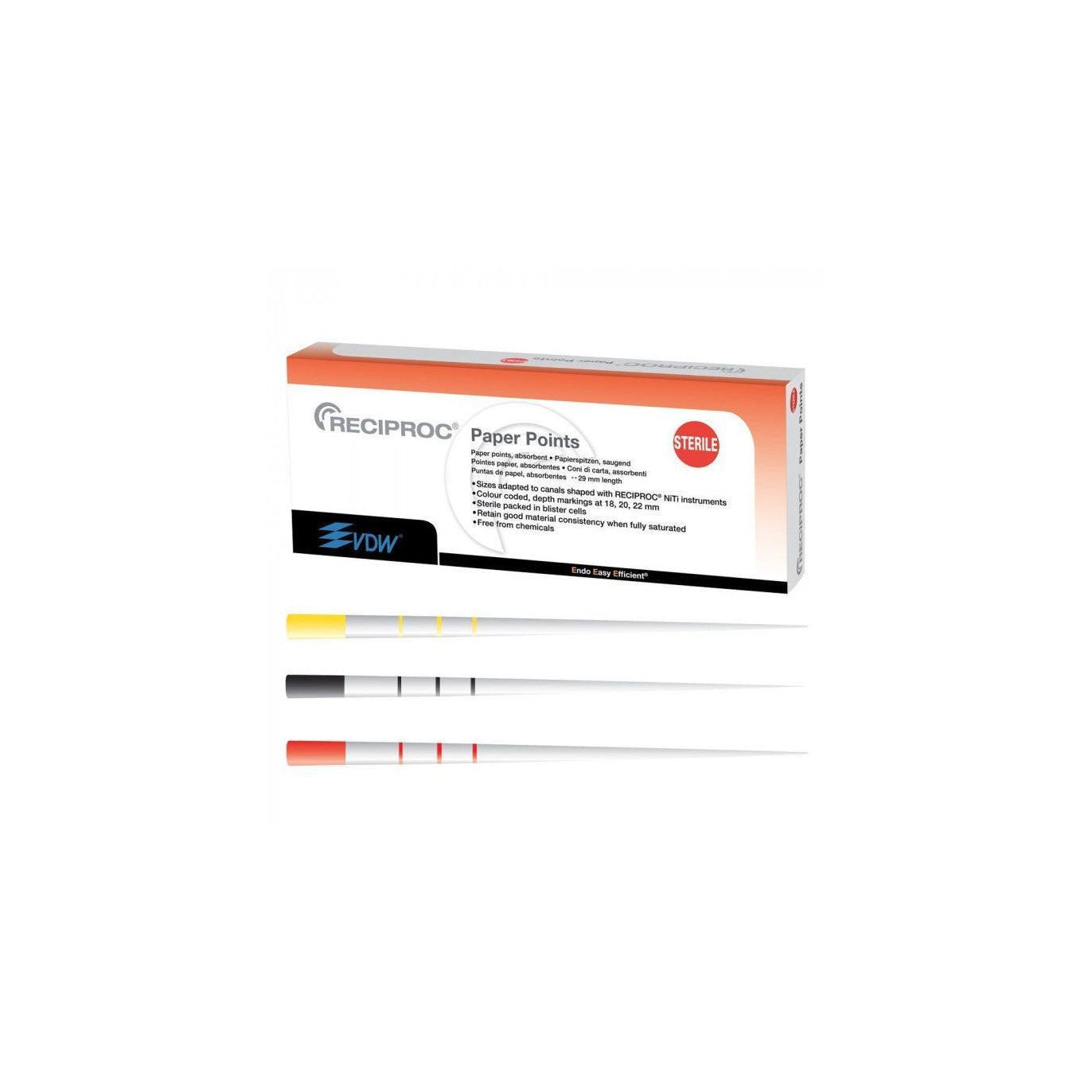 VDW Reciproc pointes papier stériles R50/29 mm (144 pcs)