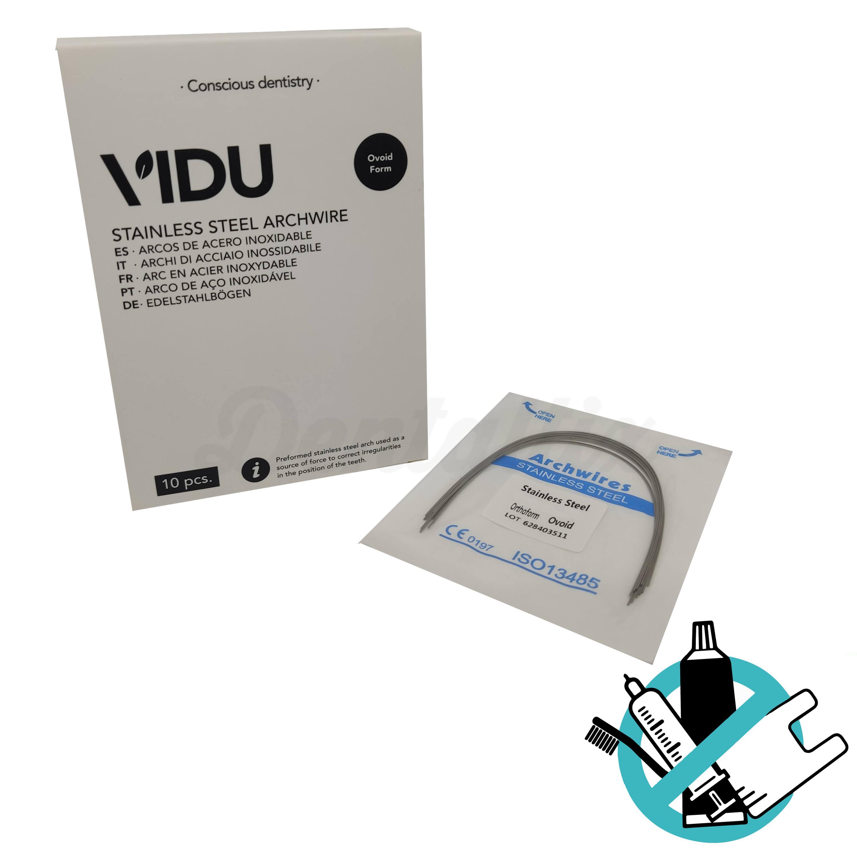Arc Orthodontique Rond en Acier Inoxydable Ovoide (10 unités)