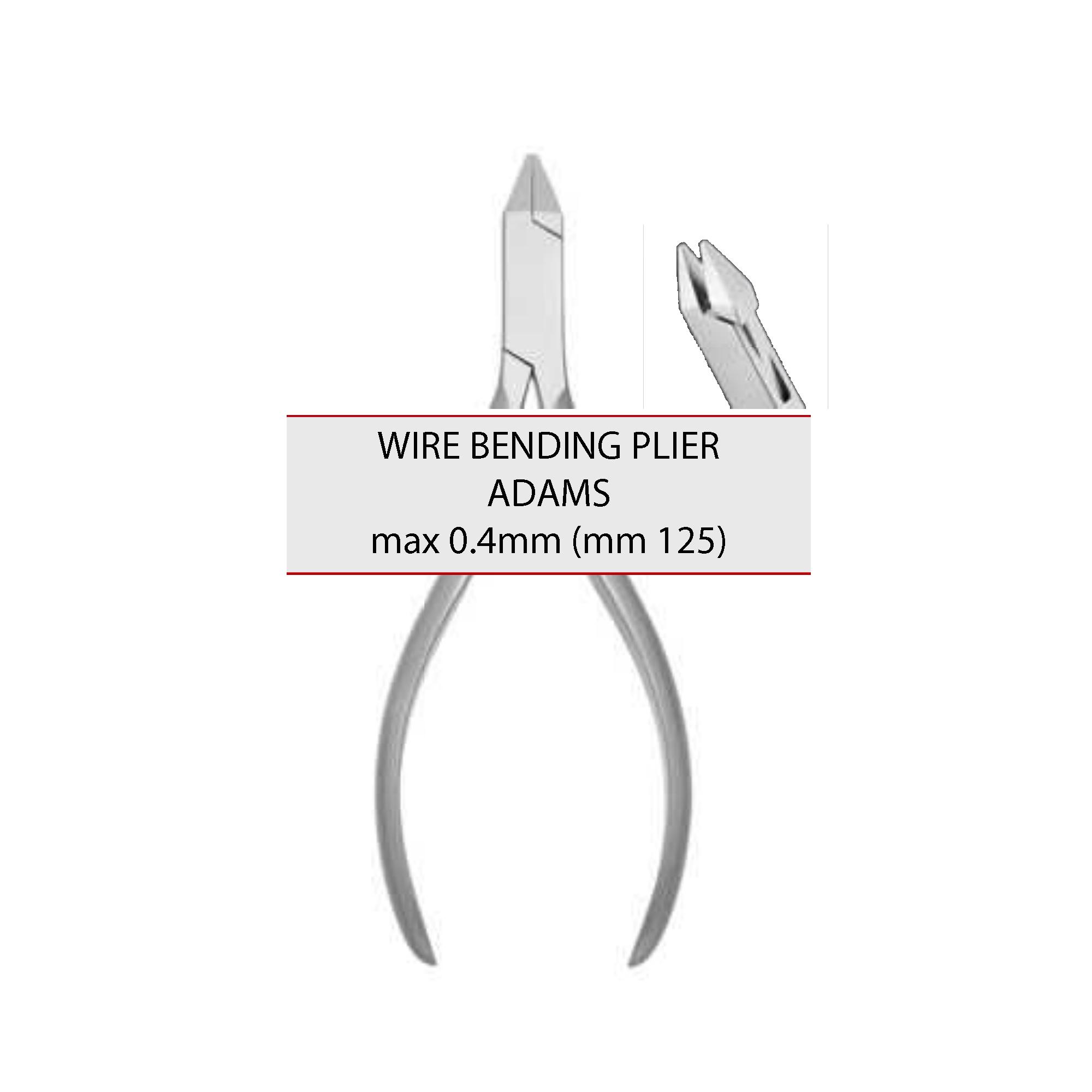 Pince orthodontique Adams (fil max 0,4 mm, 125 mm) réf. 1023-1