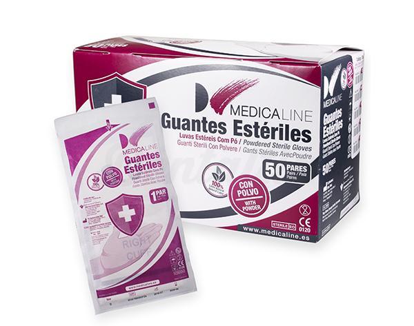Gants en Latex Stériles avec Poudre (50 pcs)