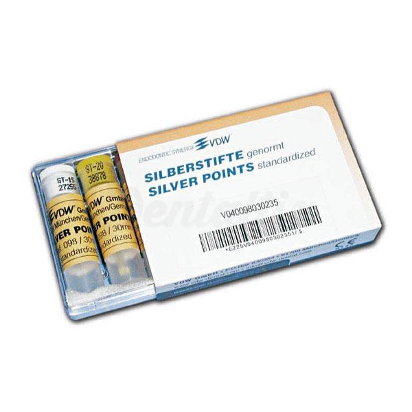 Pointes en argent pour l’obturation du canal radiculaire (30 pcs)