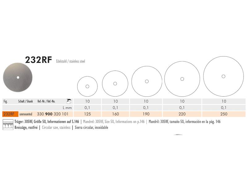 232 RF instrument en acier
