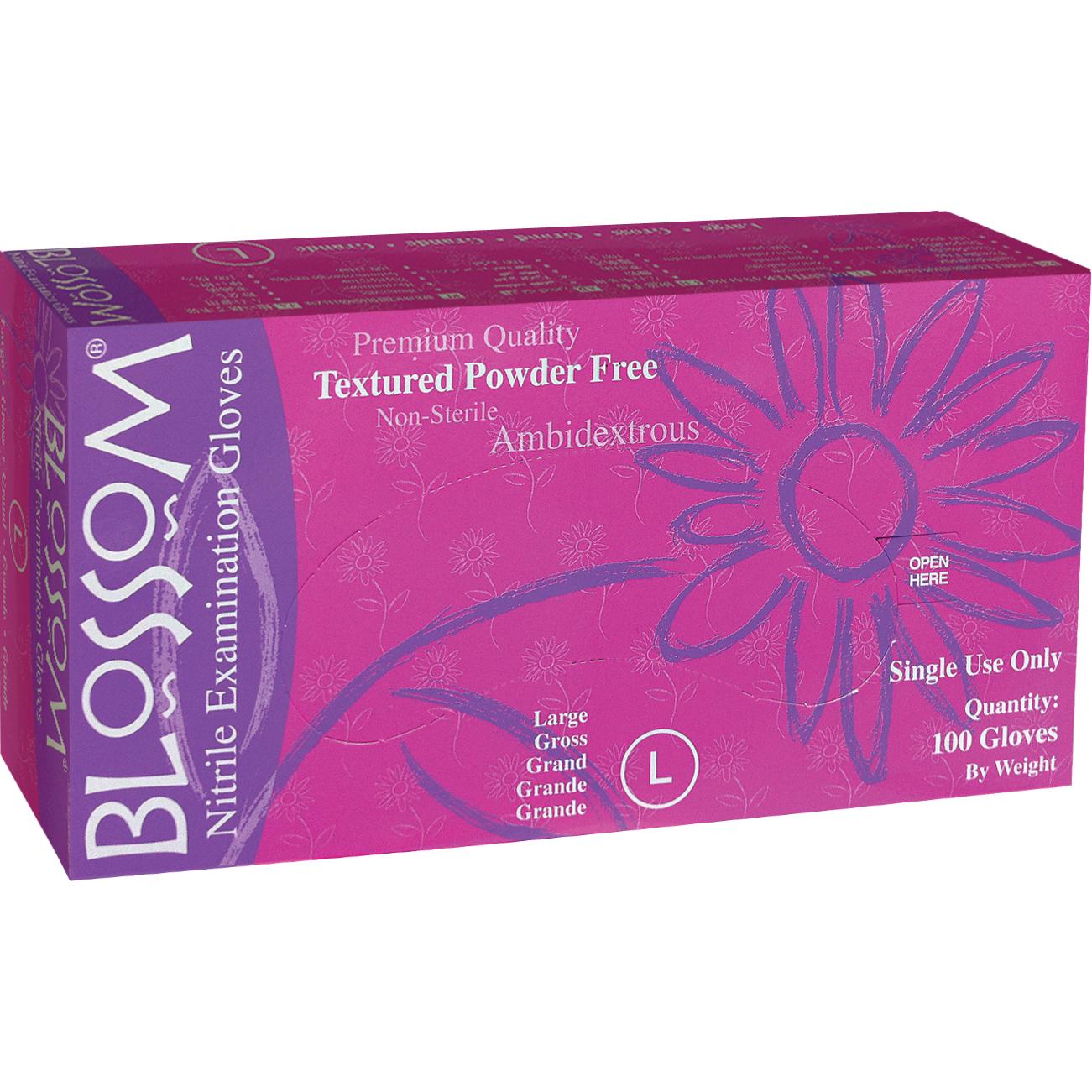 Blossom gants nitrile non poudrés lilas (100 pcs)