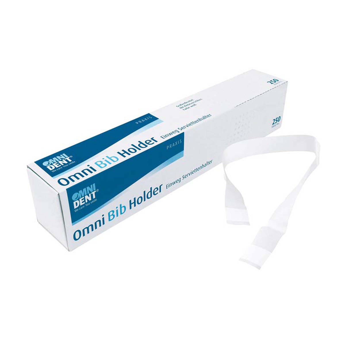 Omnident® Omni Bib Holder attache serviettes à usage unique blanc