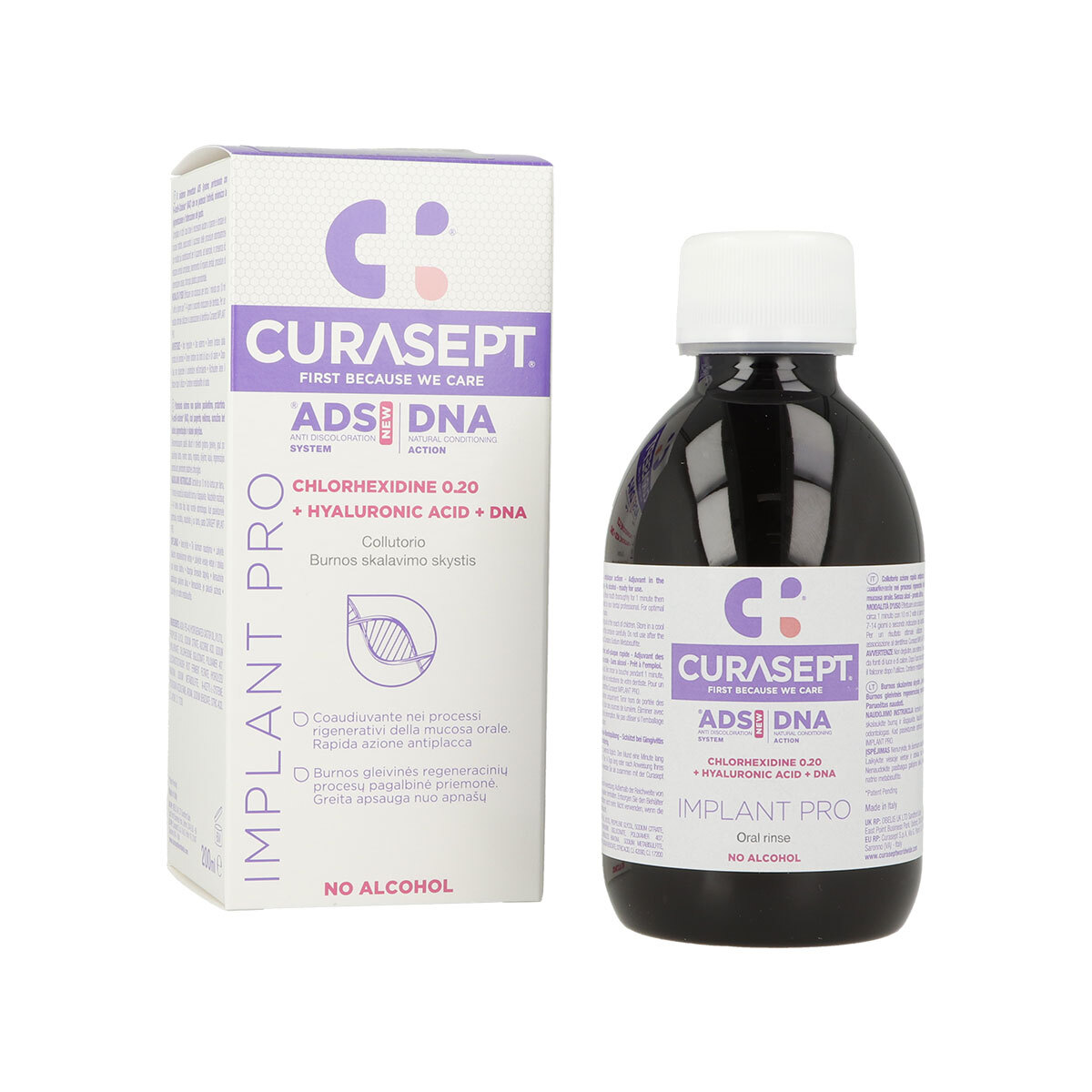 Curasept ADS DNA Implant Pro Bain de bouche (CHX 0,20%) + HA + Xylitol