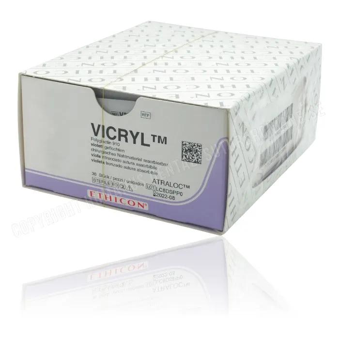 Coated Vicryl® Plus Antibacterial (polyglactine 910) hechtdraad 2-0 rond 22mm - SH-1 plus