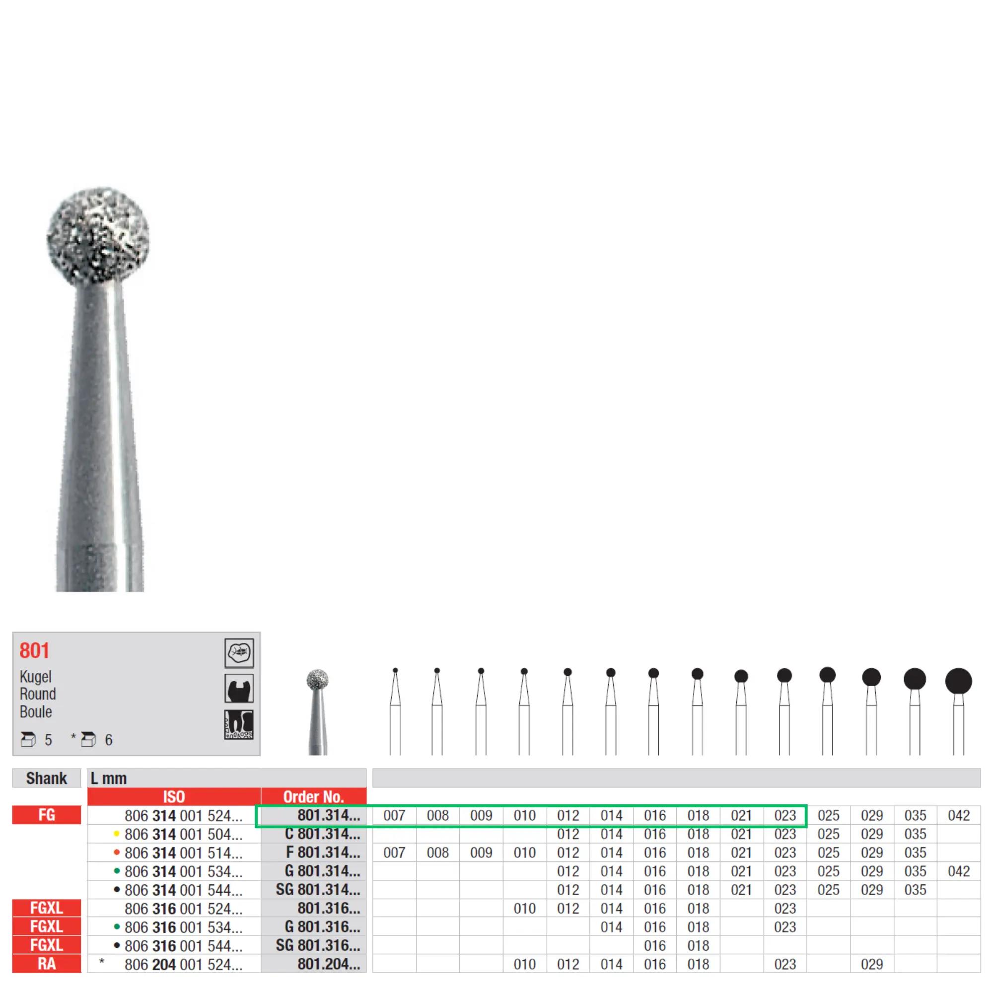 Diamant - Boule #801 FG/RA