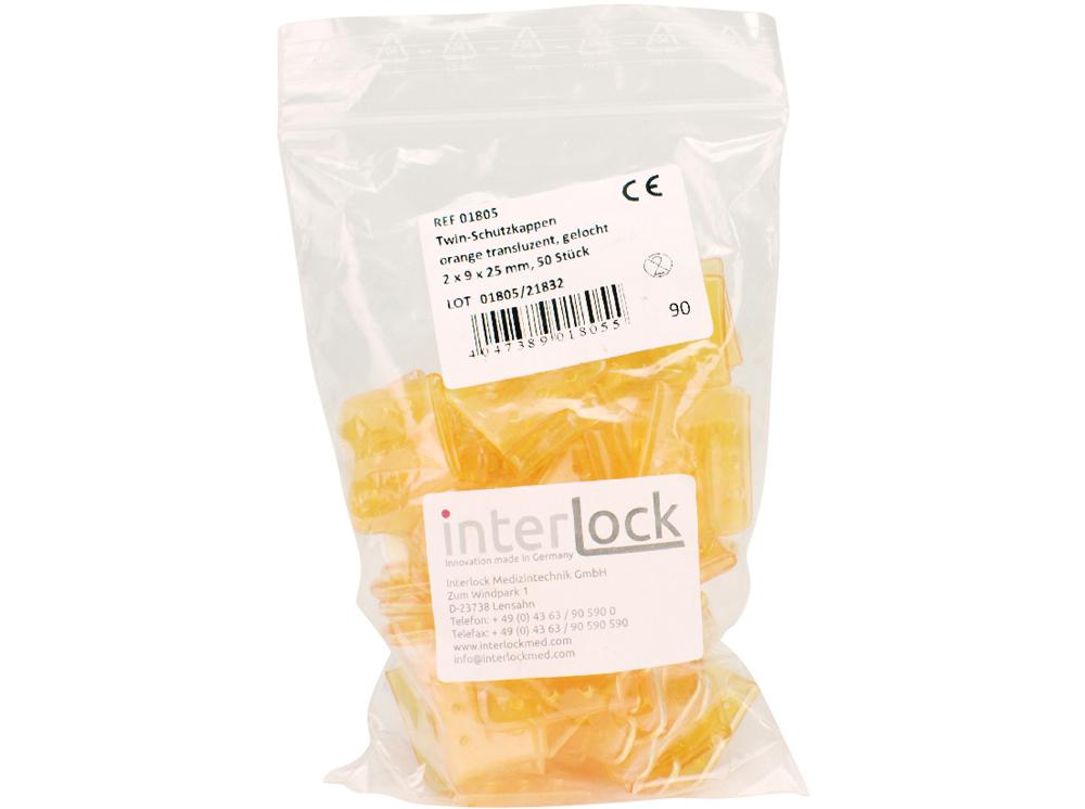 Capuchon de protection Twin orange 9,4x25,4mm 50p.