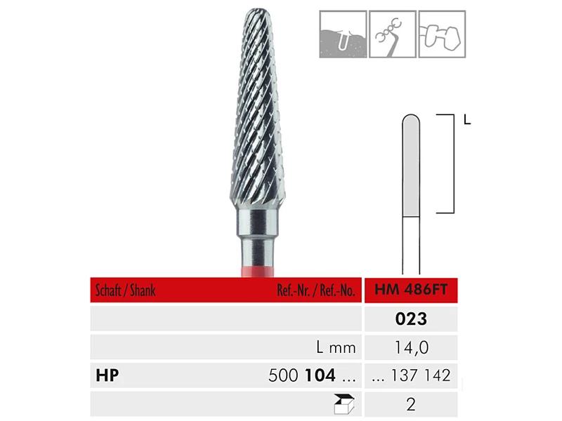 HM 486 FT HP 023 fraise en carbure de tungstène