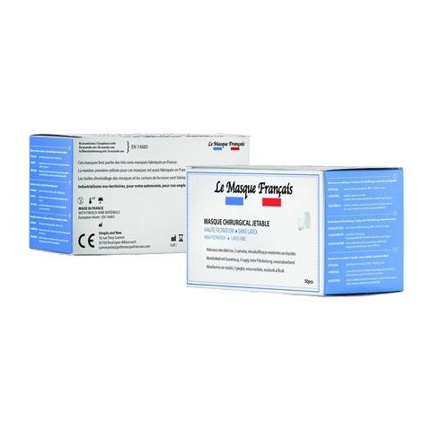Masques Chirurgicaux Elastiques Blancs Type IIR (50)