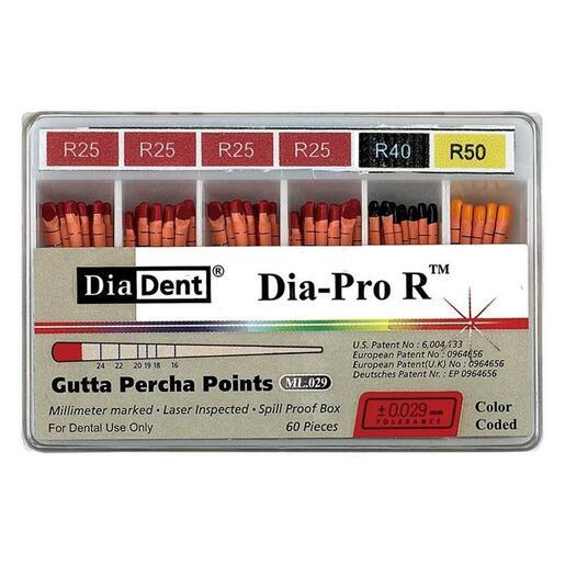 Pointes de gutta-percha DiaDent Dia-Pro R graduées